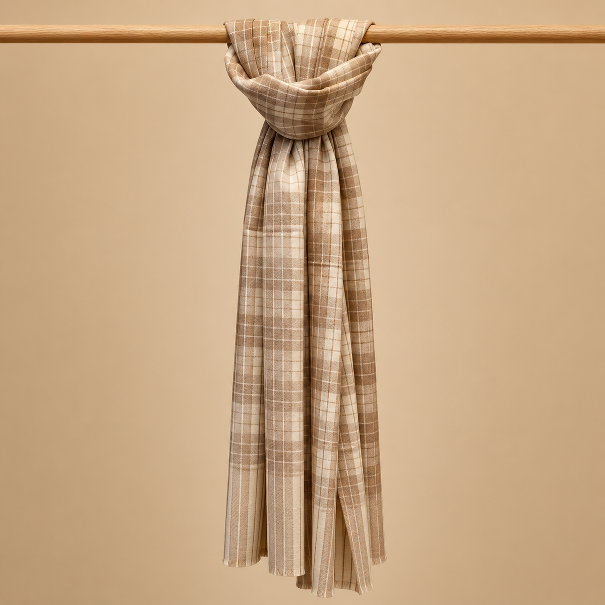 Pashmina check stole