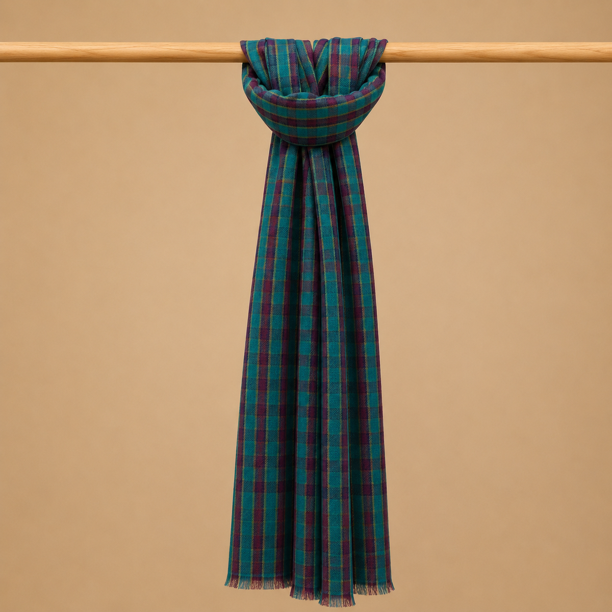 Pashmina check stole