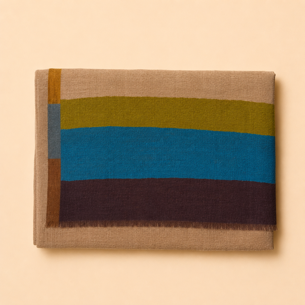 Merino wool moonlight palla striped stole
