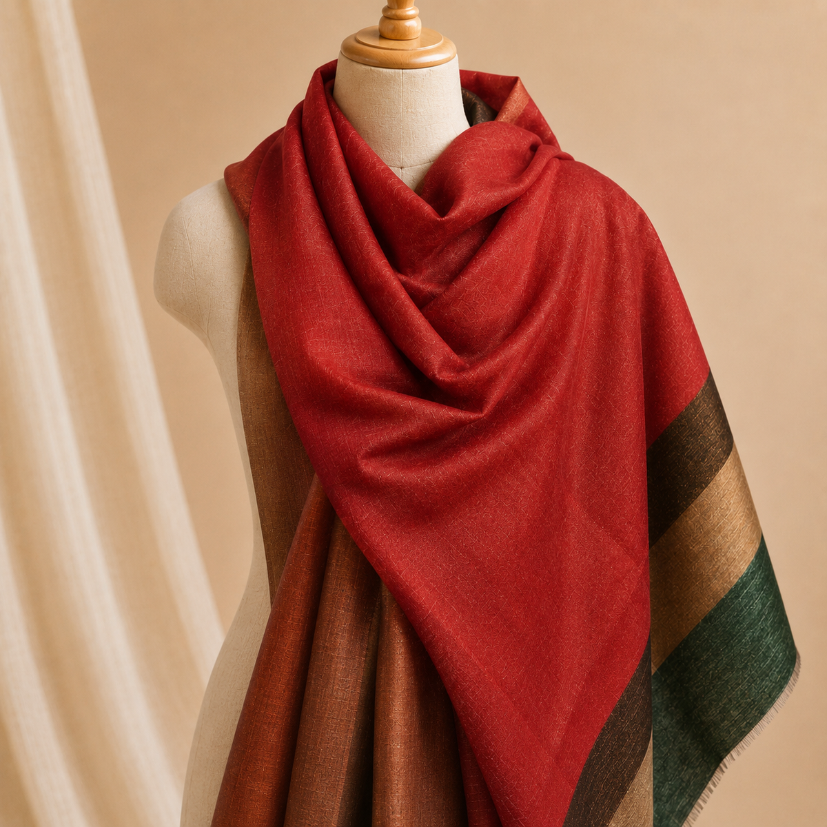 Merino wool moonlight palla striped stole