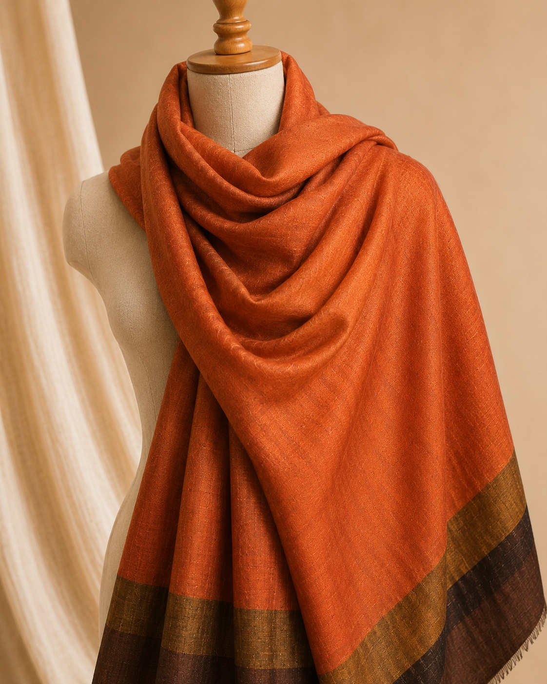 Merino wool moonlight palla striped stole