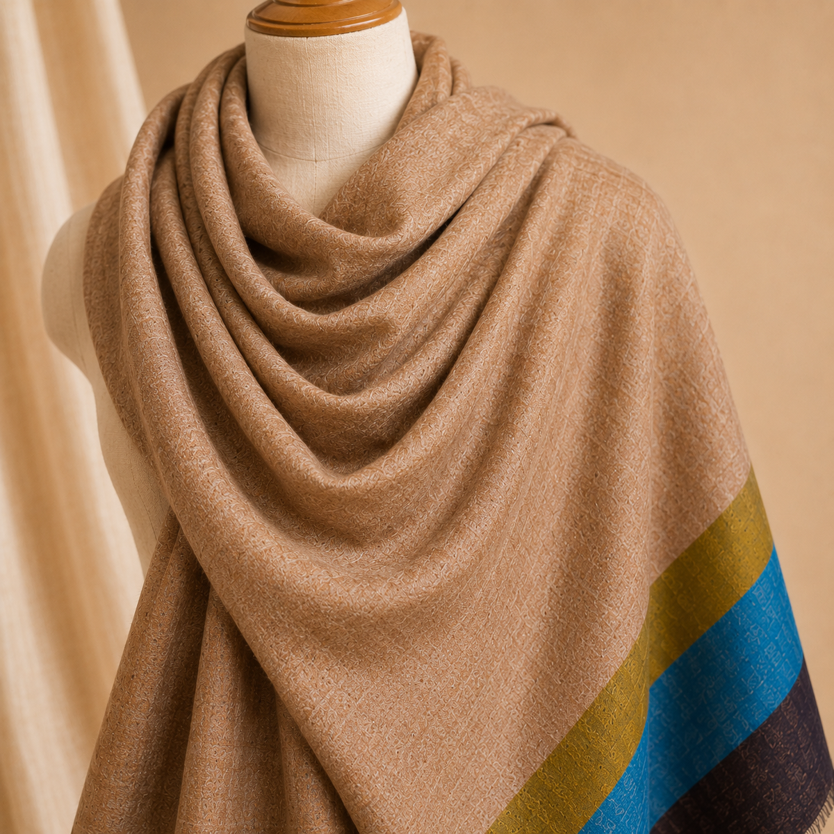 Merino wool moonlight palla striped stole