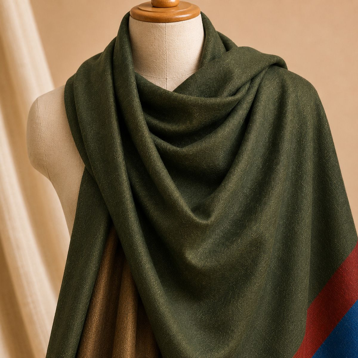 Merino wool moonlight palla striped stole