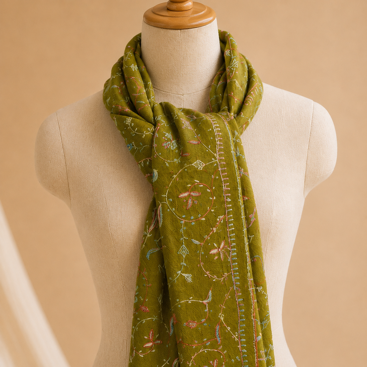 Semi-pashmina jali stole
