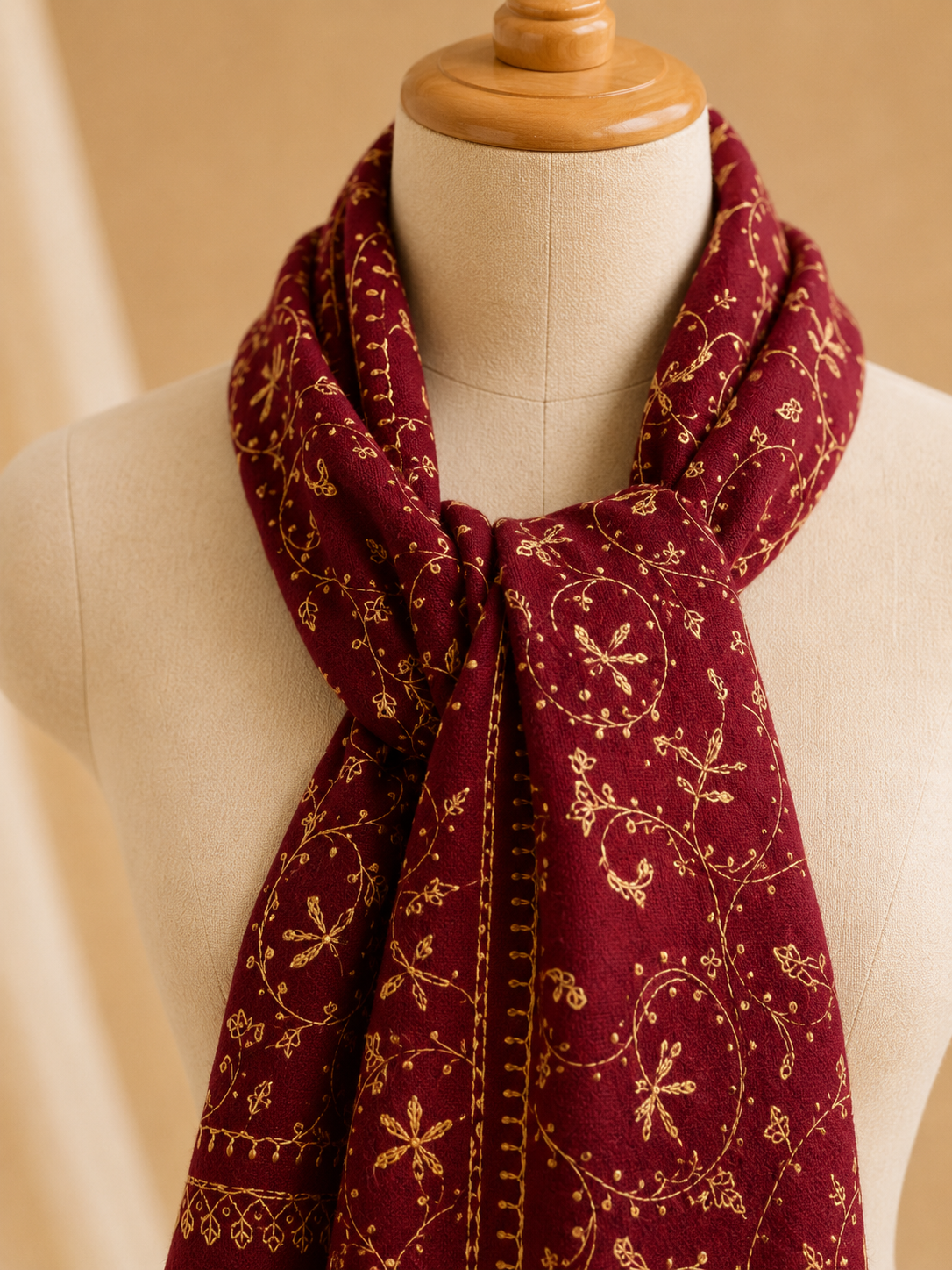 Semi-pashmina jali stole