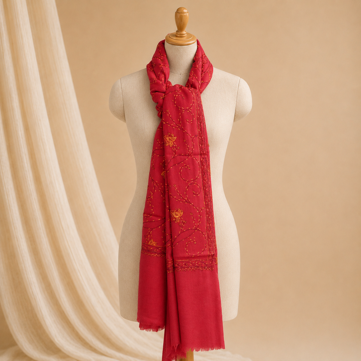 Pure wool jali stole