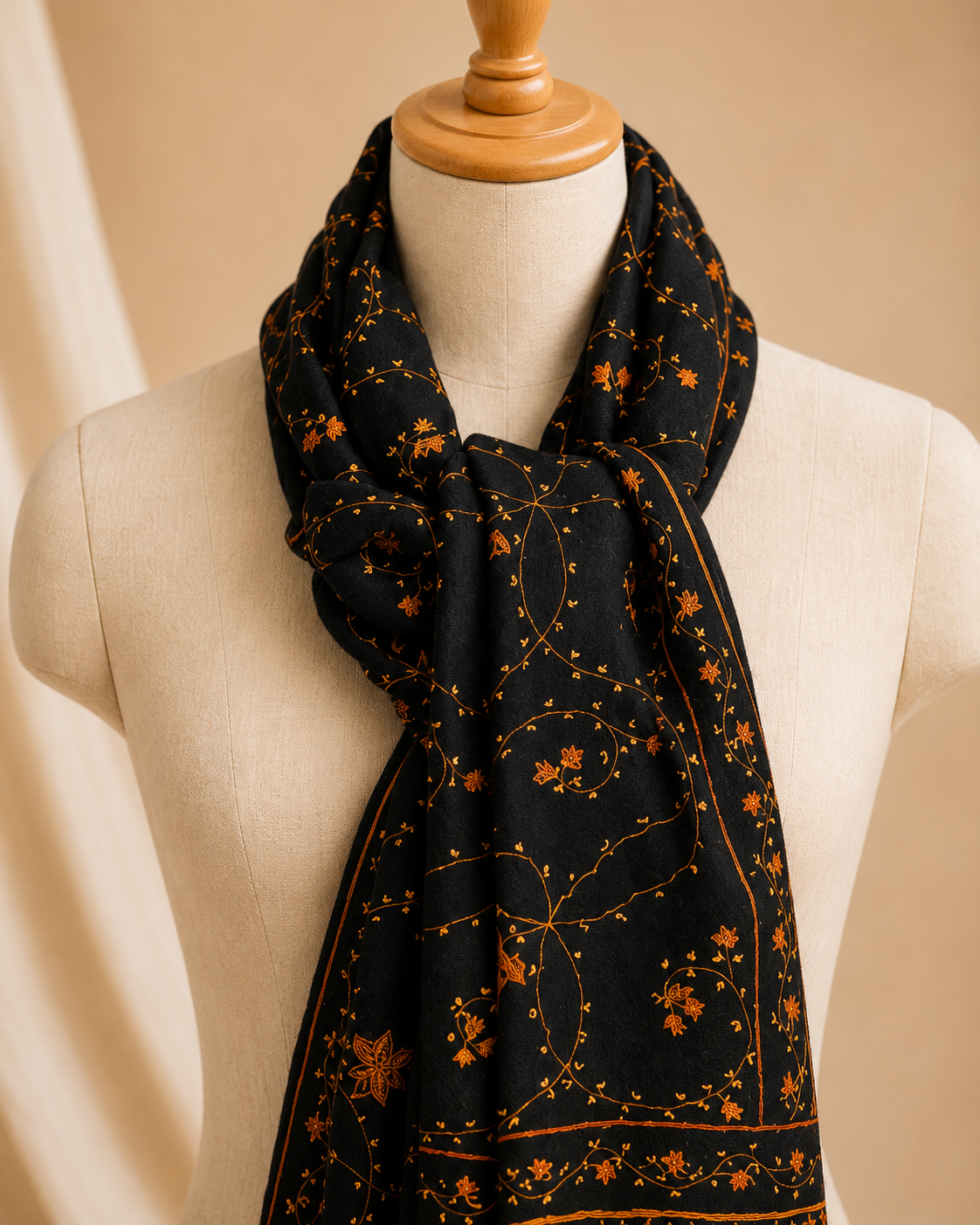 Pure wool jali stole