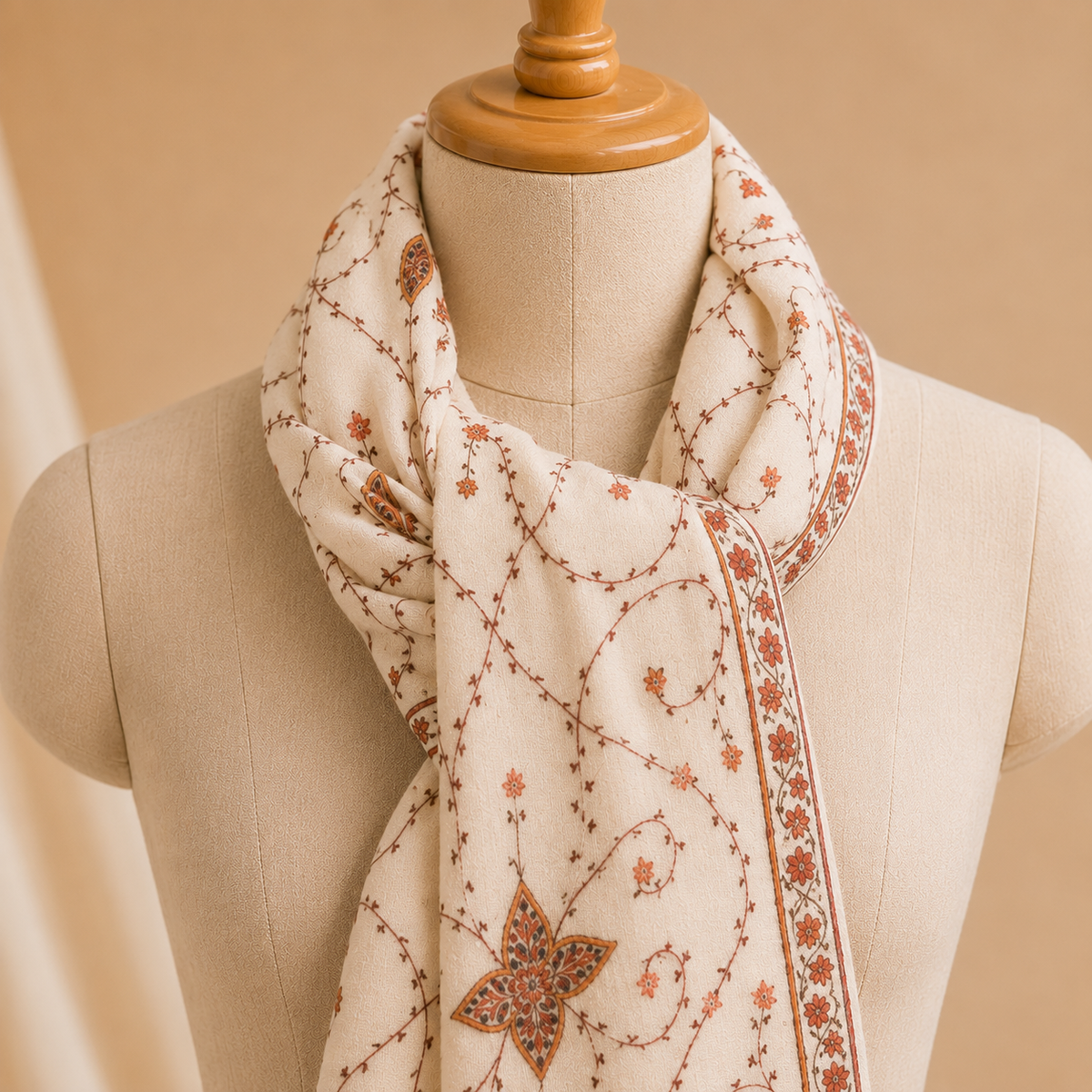 Pure wool jali stole