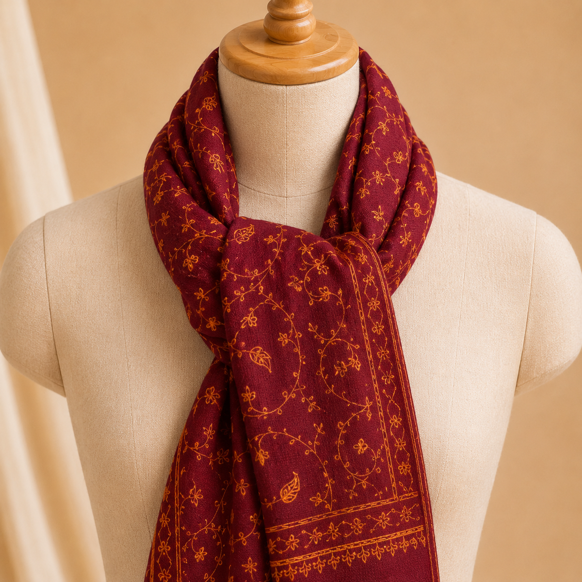 Pure wool jali stole