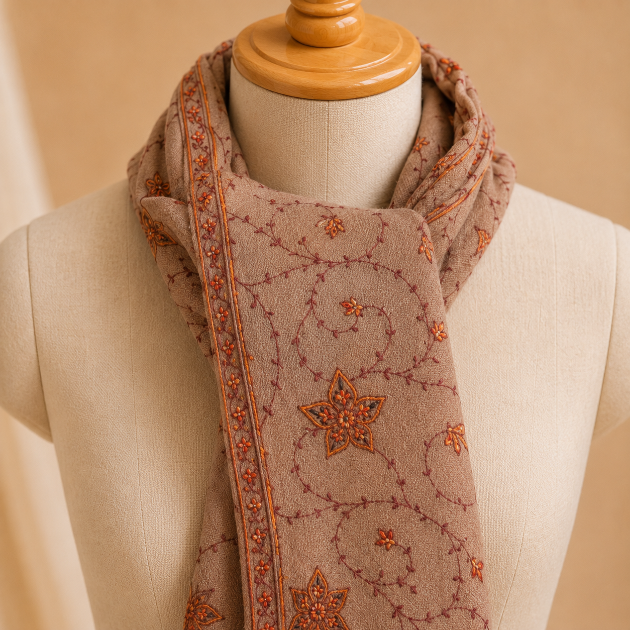 Pure wool jali stole