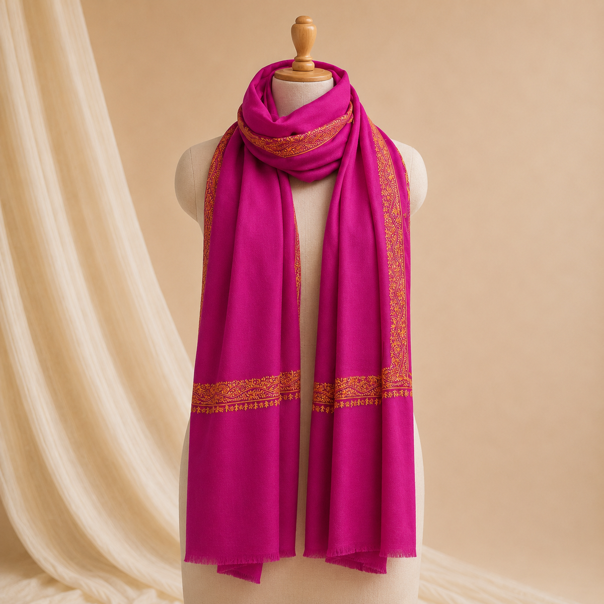 Pure wool hashidar stole