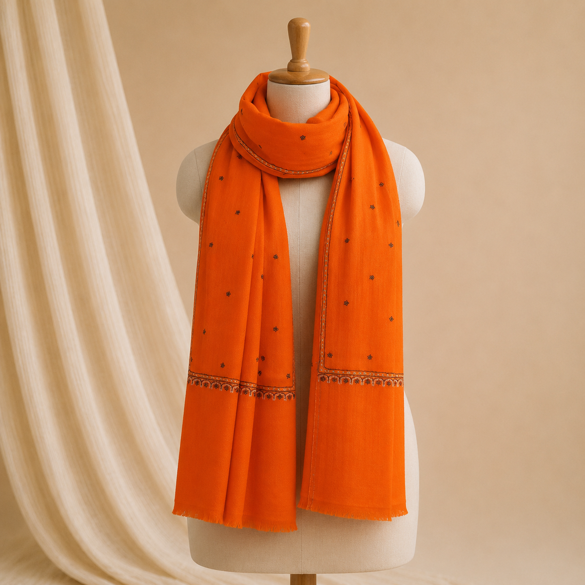 Pure wool boti stole
