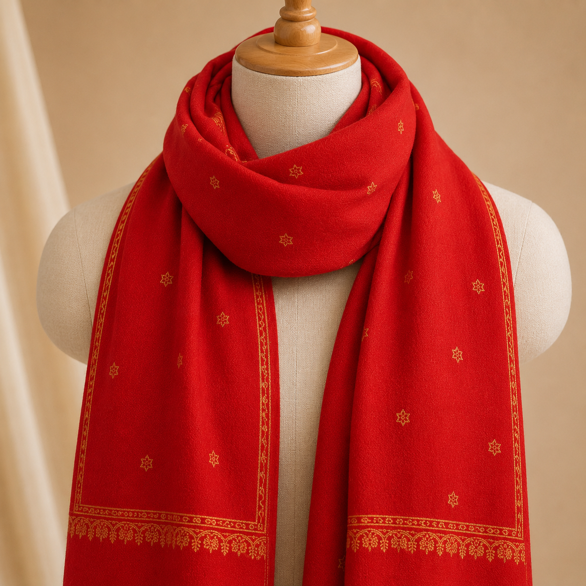 Pure wool boti stole