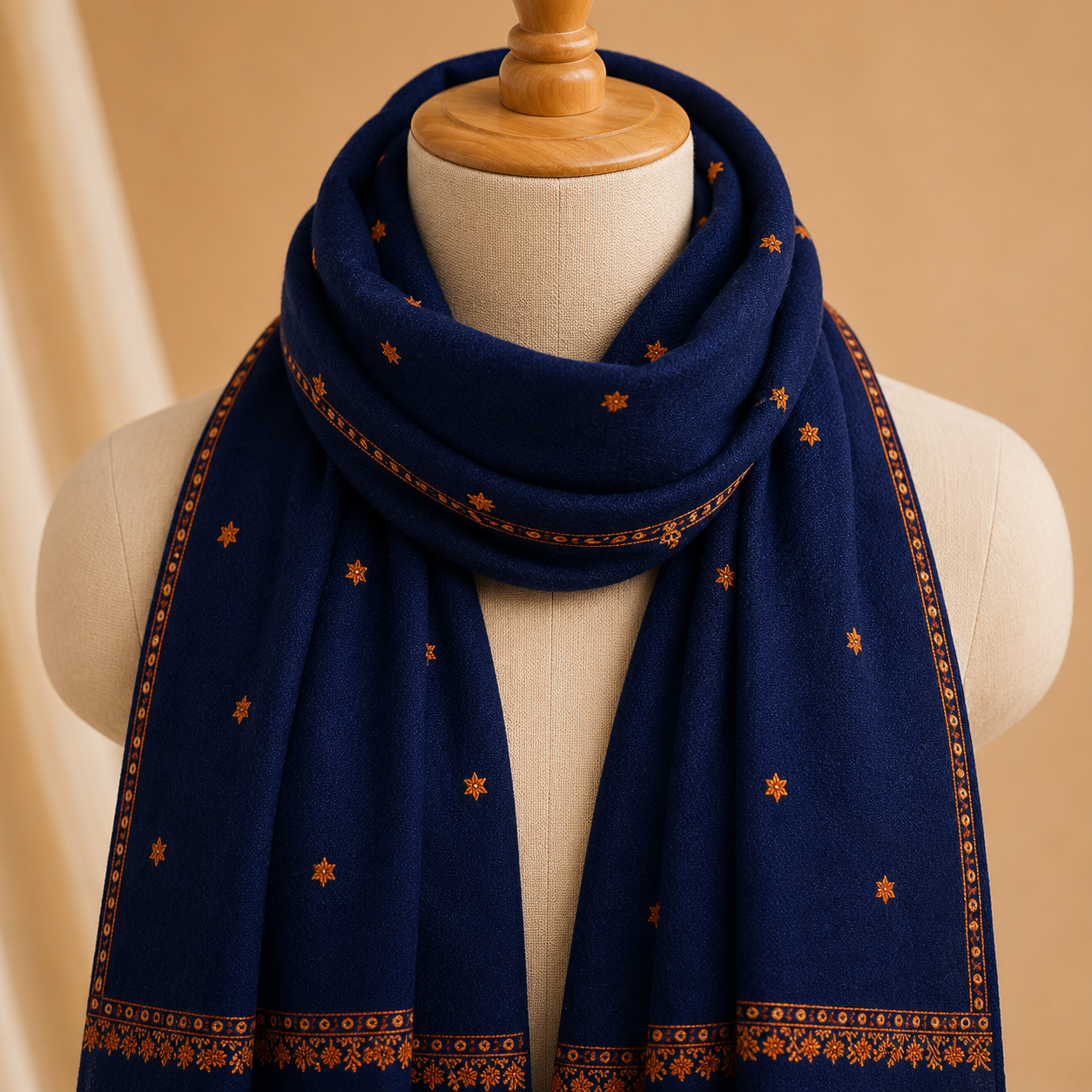 Pure wool boti stole