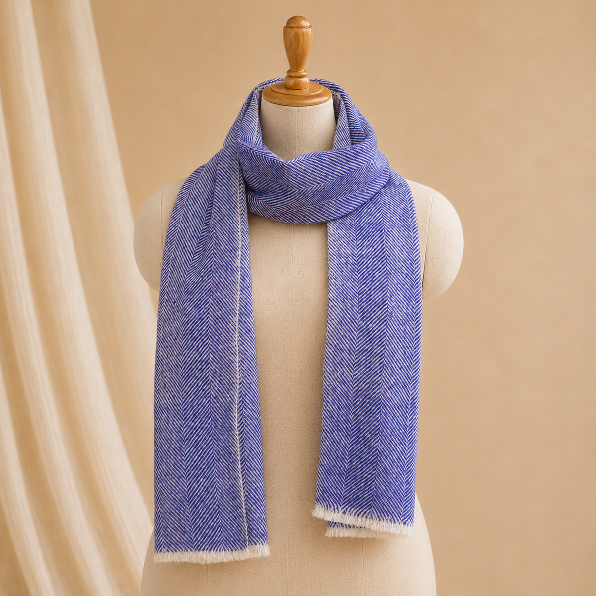 Nepali pashmina zig-zag stole