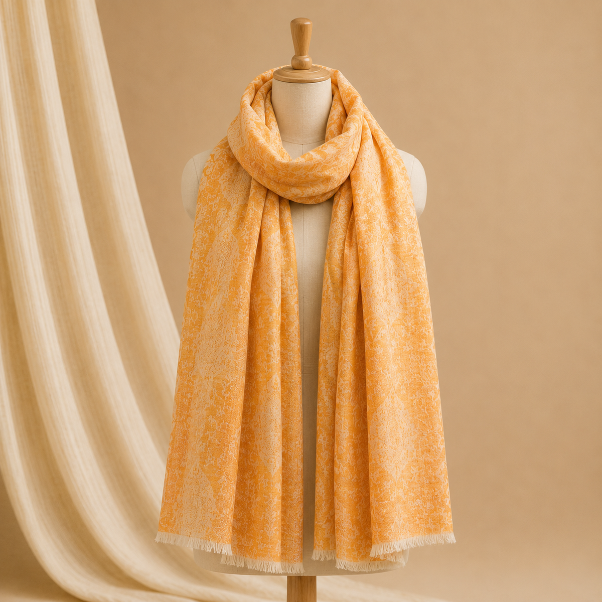 Machine pashmina jaquard stole