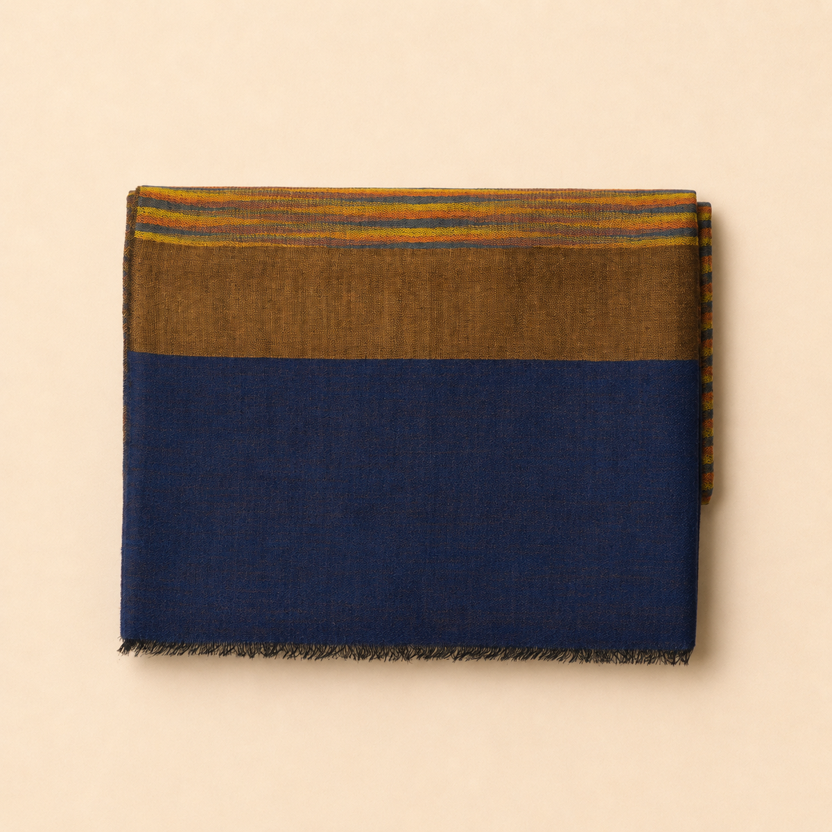 Merino wool ikat zari stole