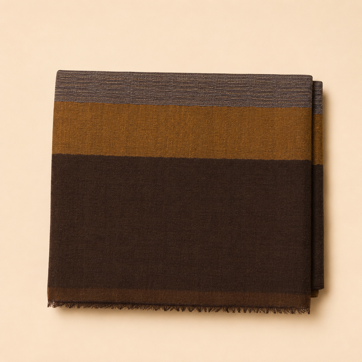 Merino wool ikat zari stole
