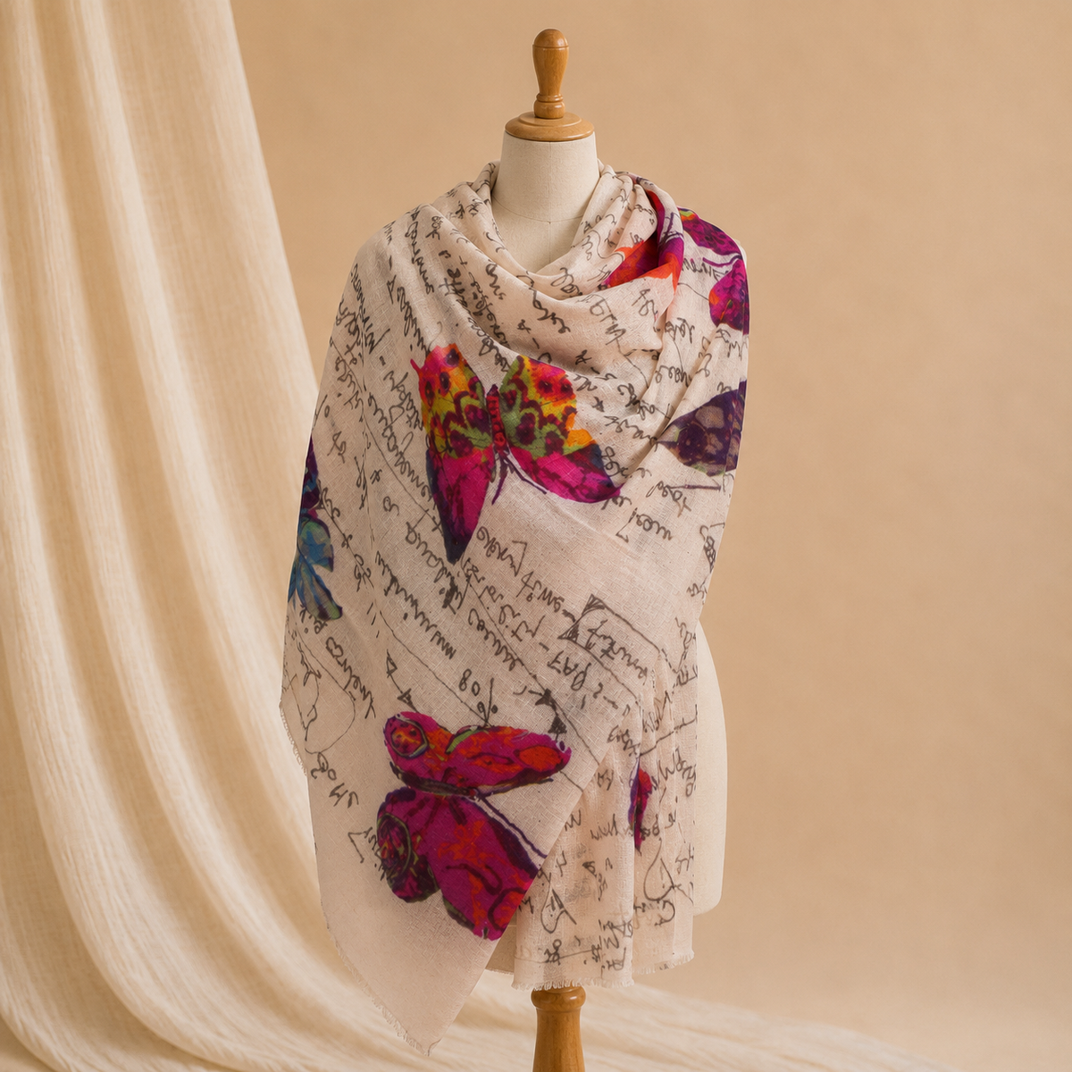 Machine pashmina print stole