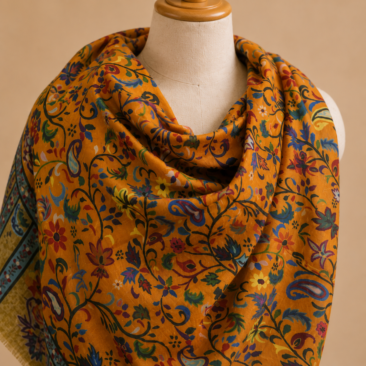 Machine pashmina print stole