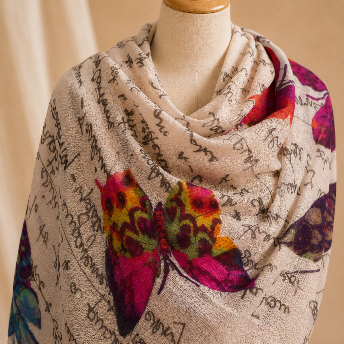 Machine pashmina print stole