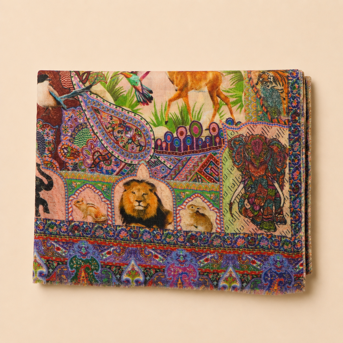 Machine pashmina print stole