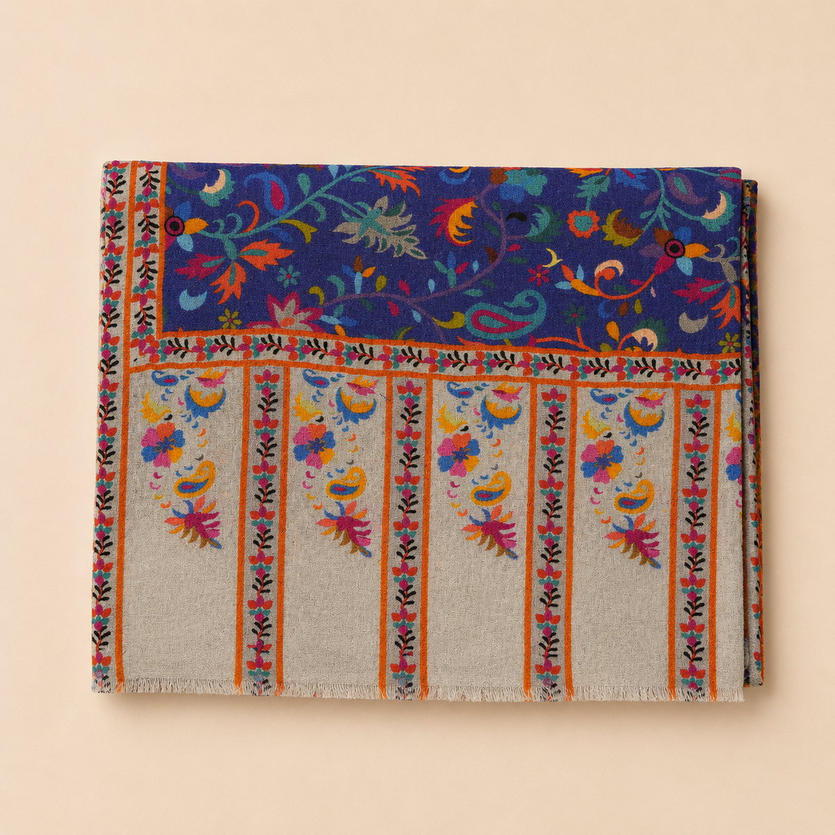 Machine pashmina print stole