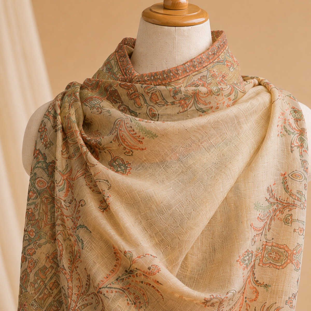 Finewool moonlight kani border stole