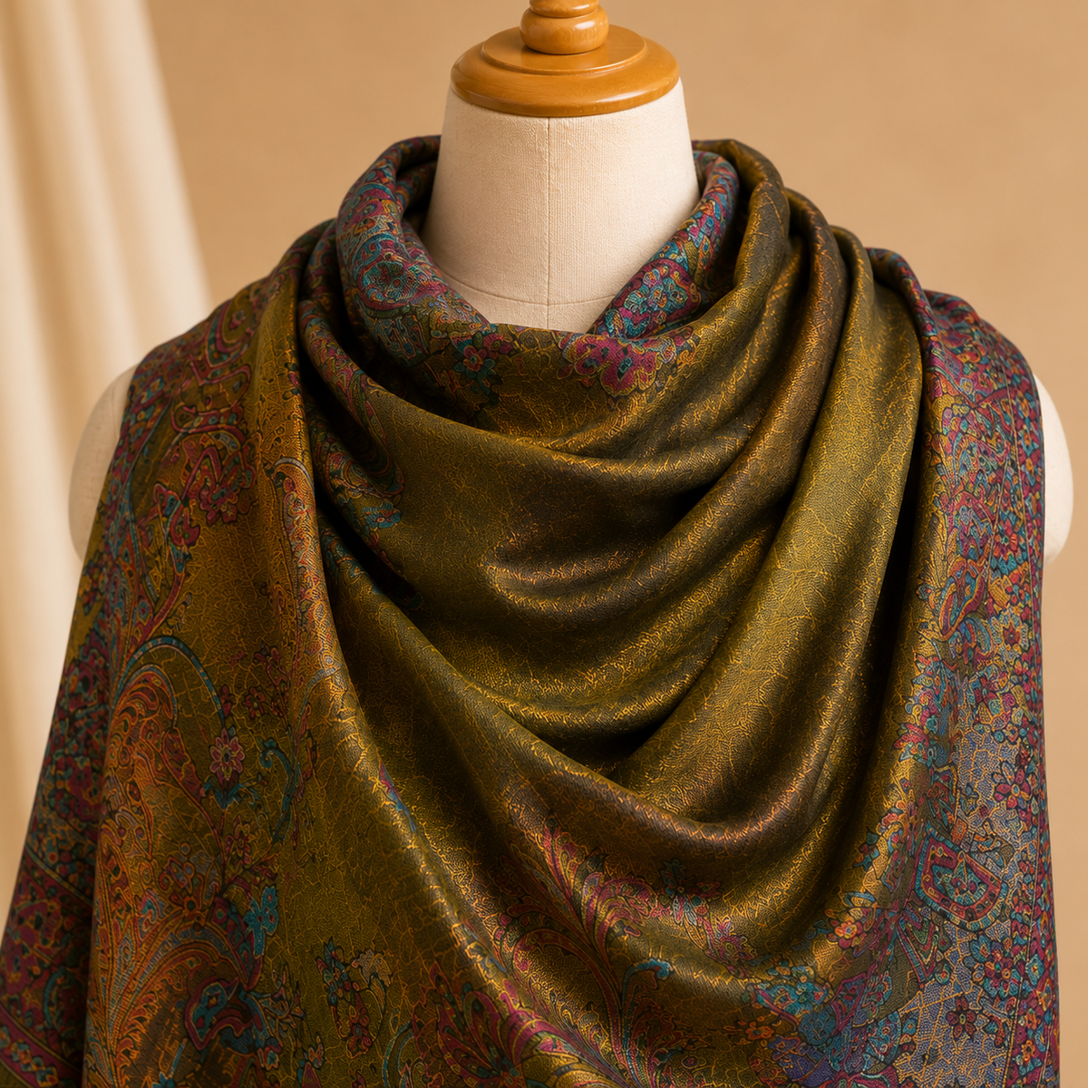Finewool moonlight kani border stole