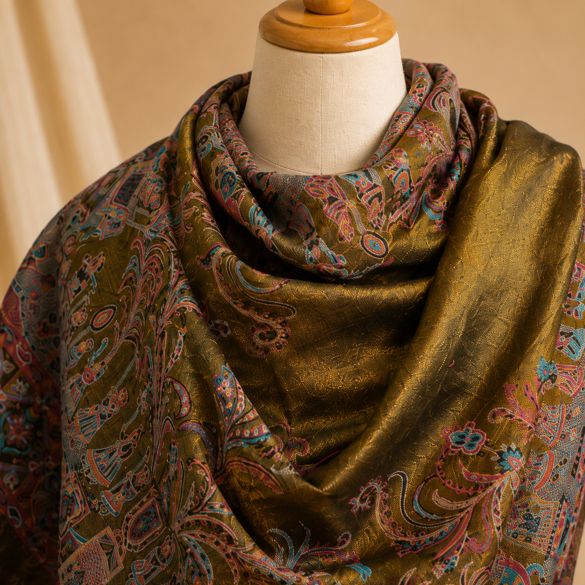 Finewool moonlight kani border stole