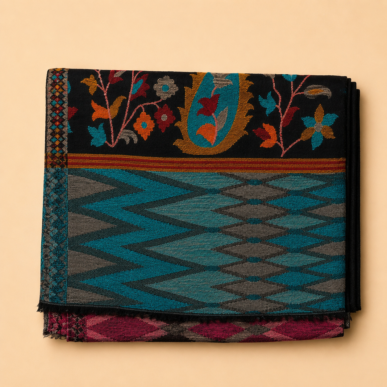 Finewool kani palla ikat stole