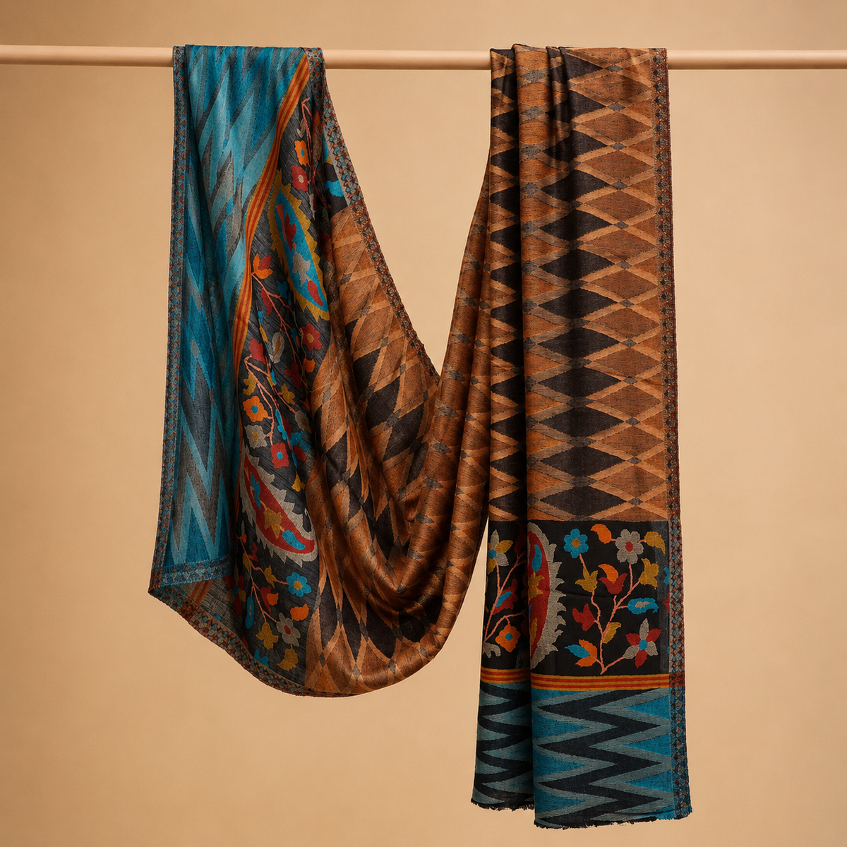 Finewool kani palla ikat stole