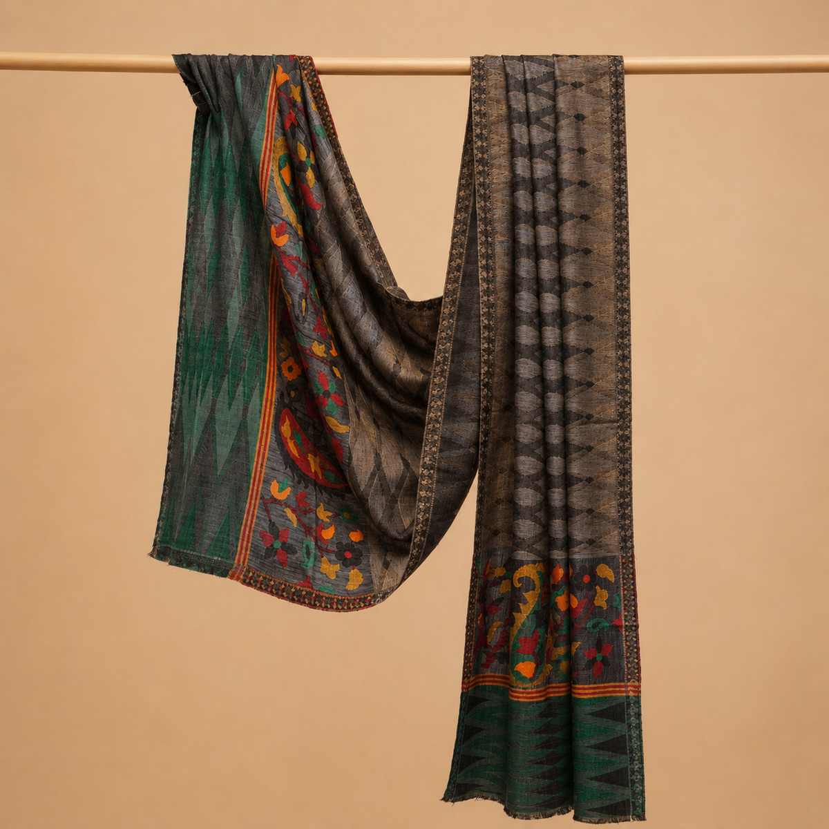 Finewool kani palla ikat stole