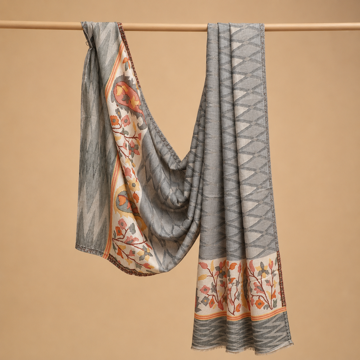 Finewool kani palla ikat stole