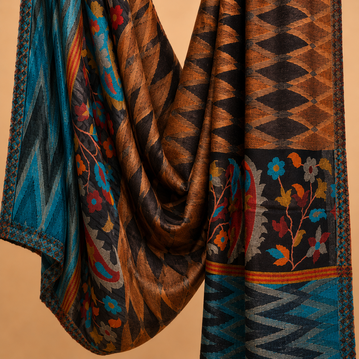 Finewool kani palla ikat stole