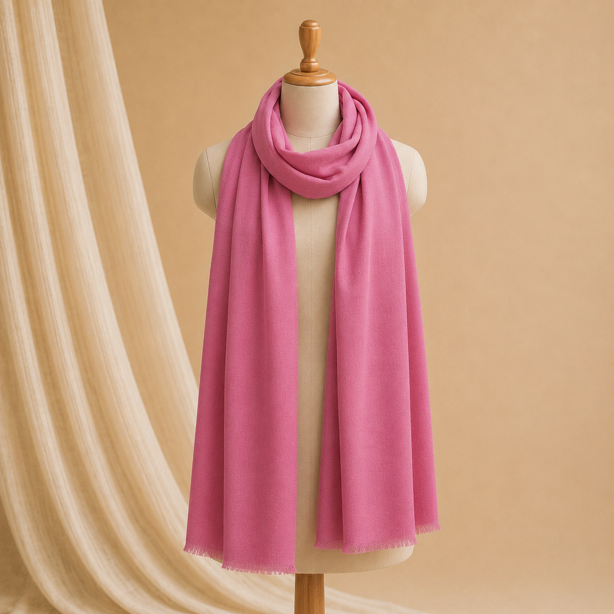 Machine pashmina plain stole