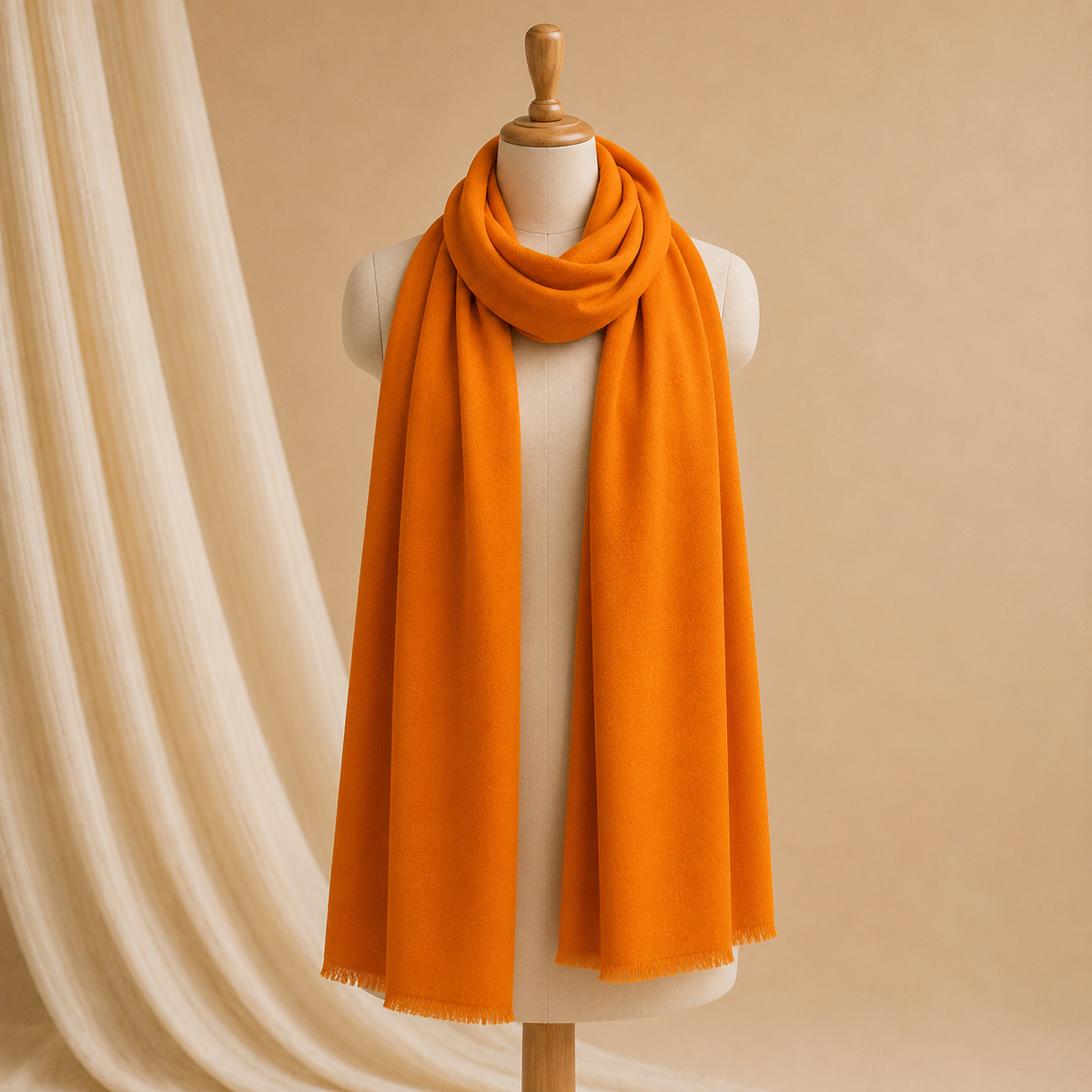 Machine pashmina plain stole