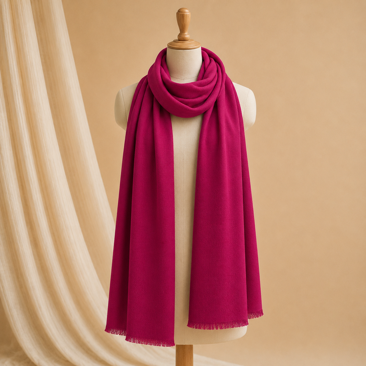 Machine pashmina plain stole