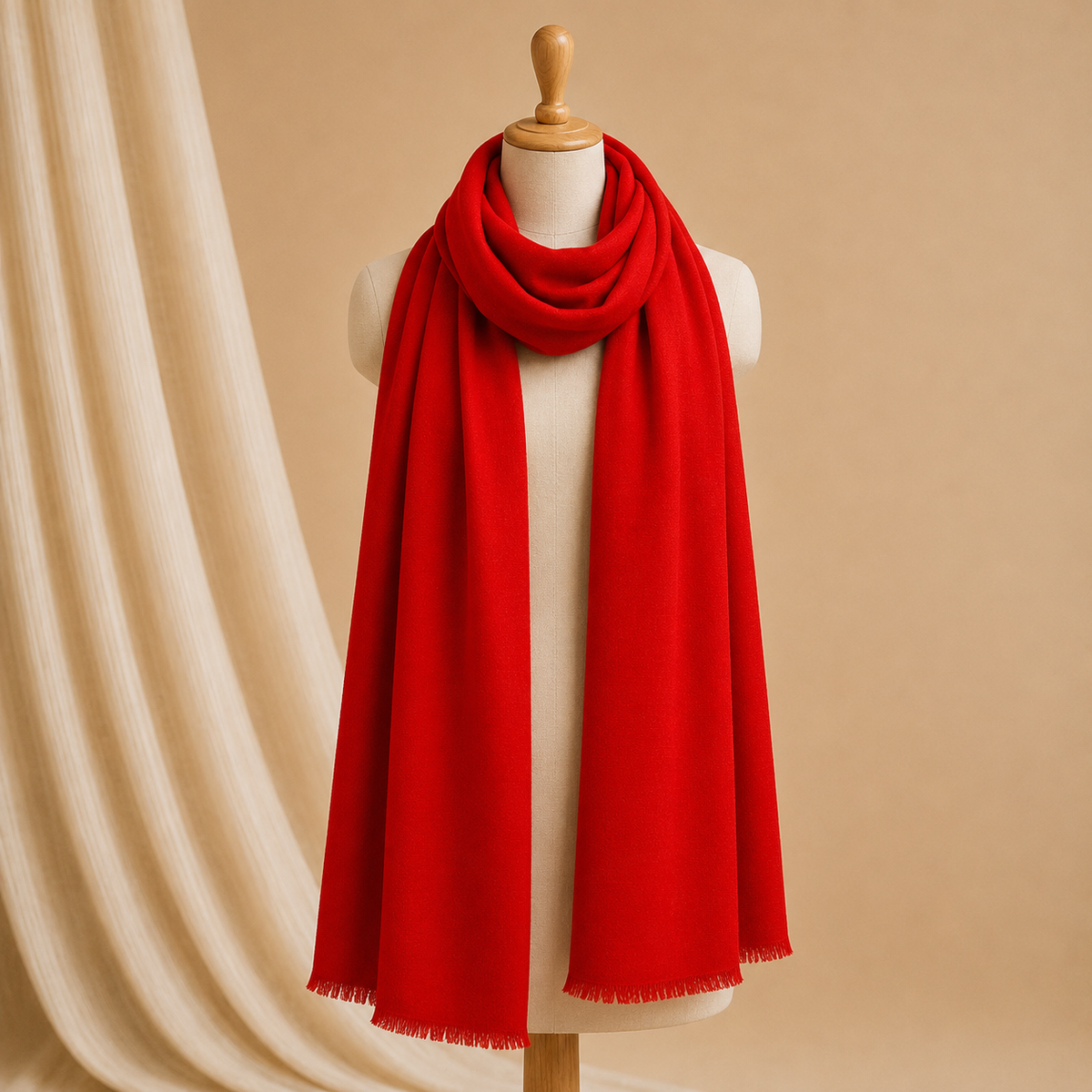 Machine pashmina plain stole