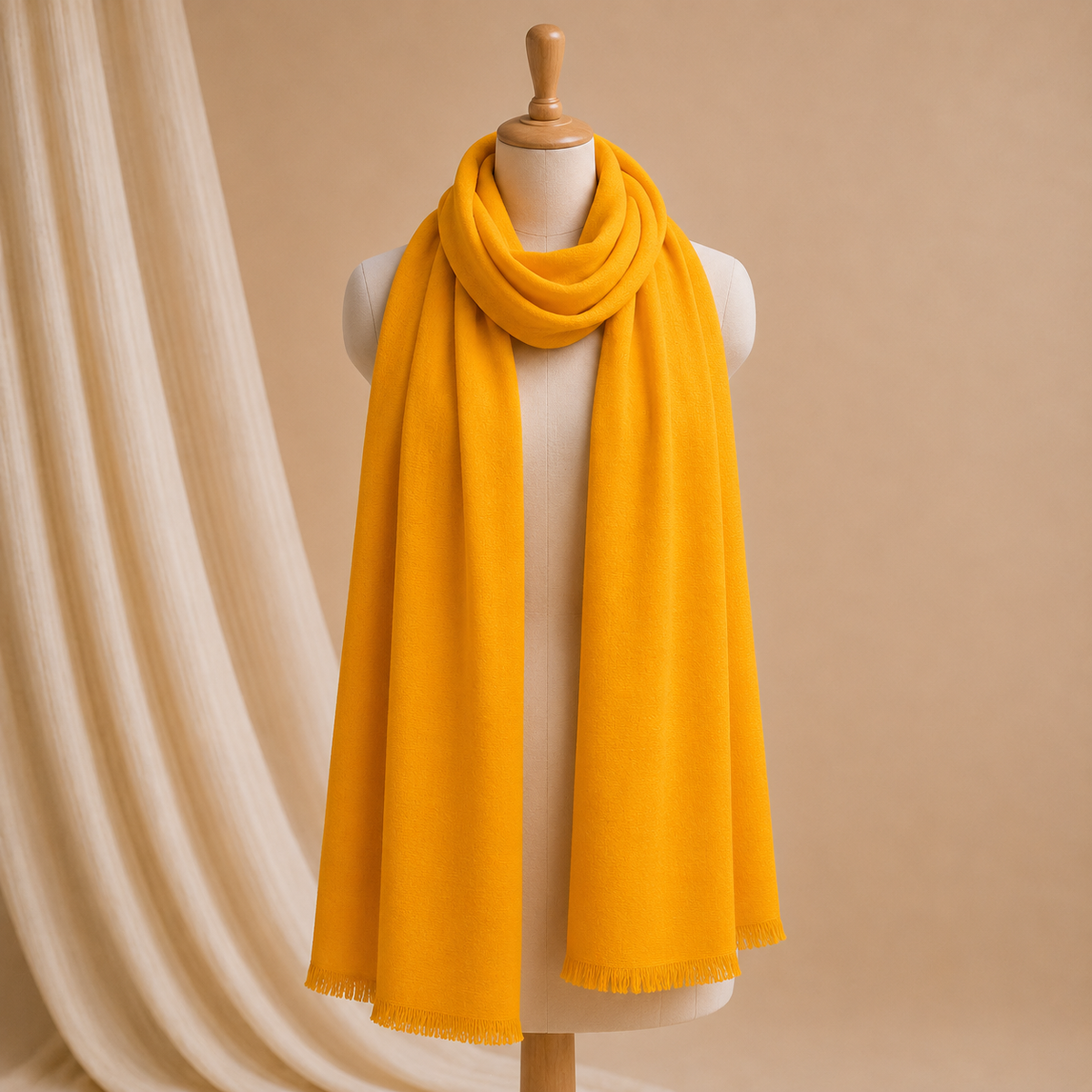 Machine pashmina plain stole