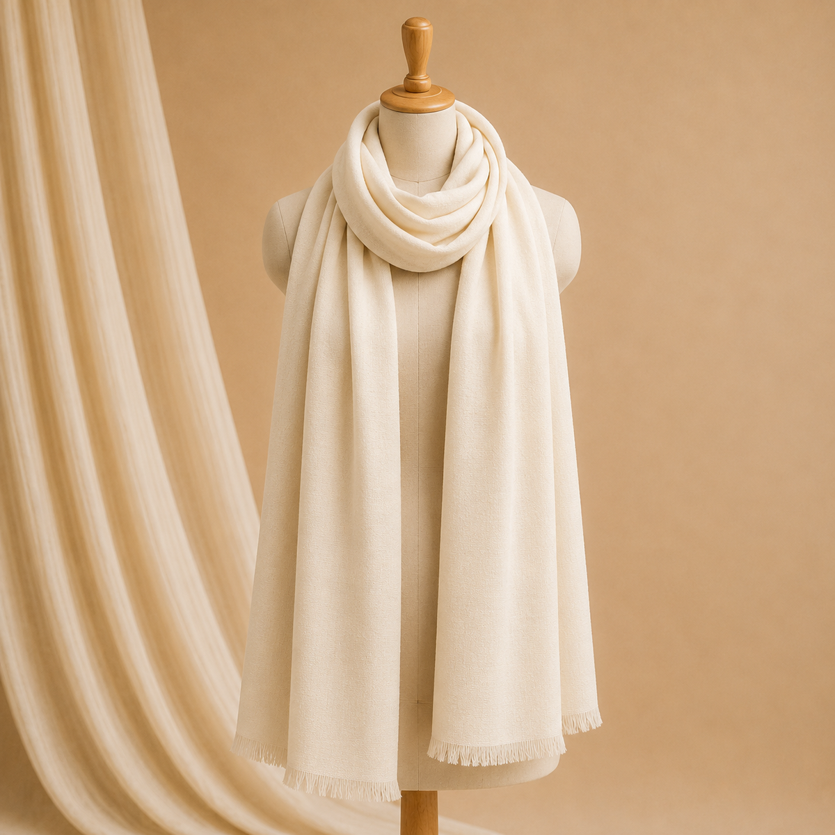 Machine pashmina plain stole