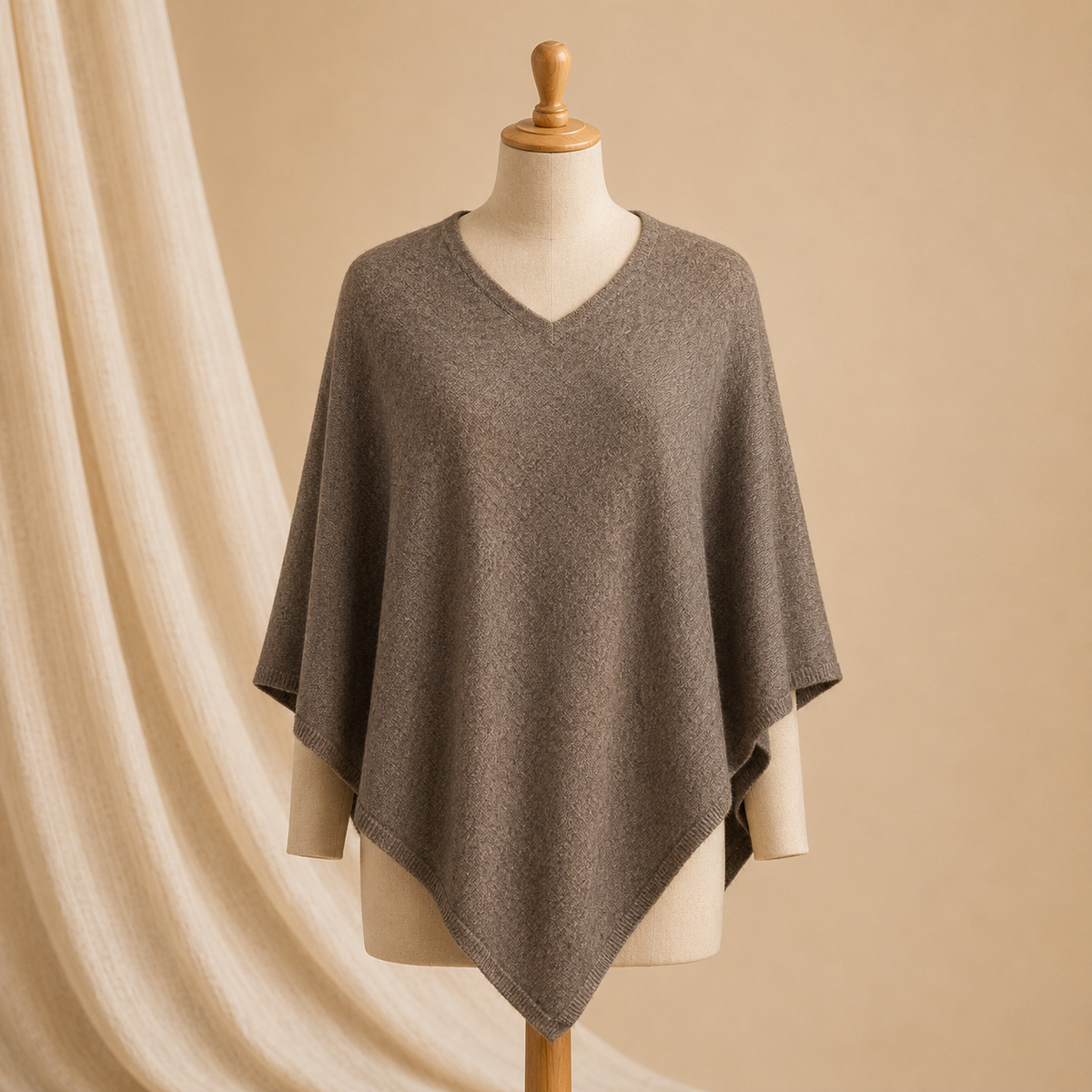 Nepali pashmina poncho