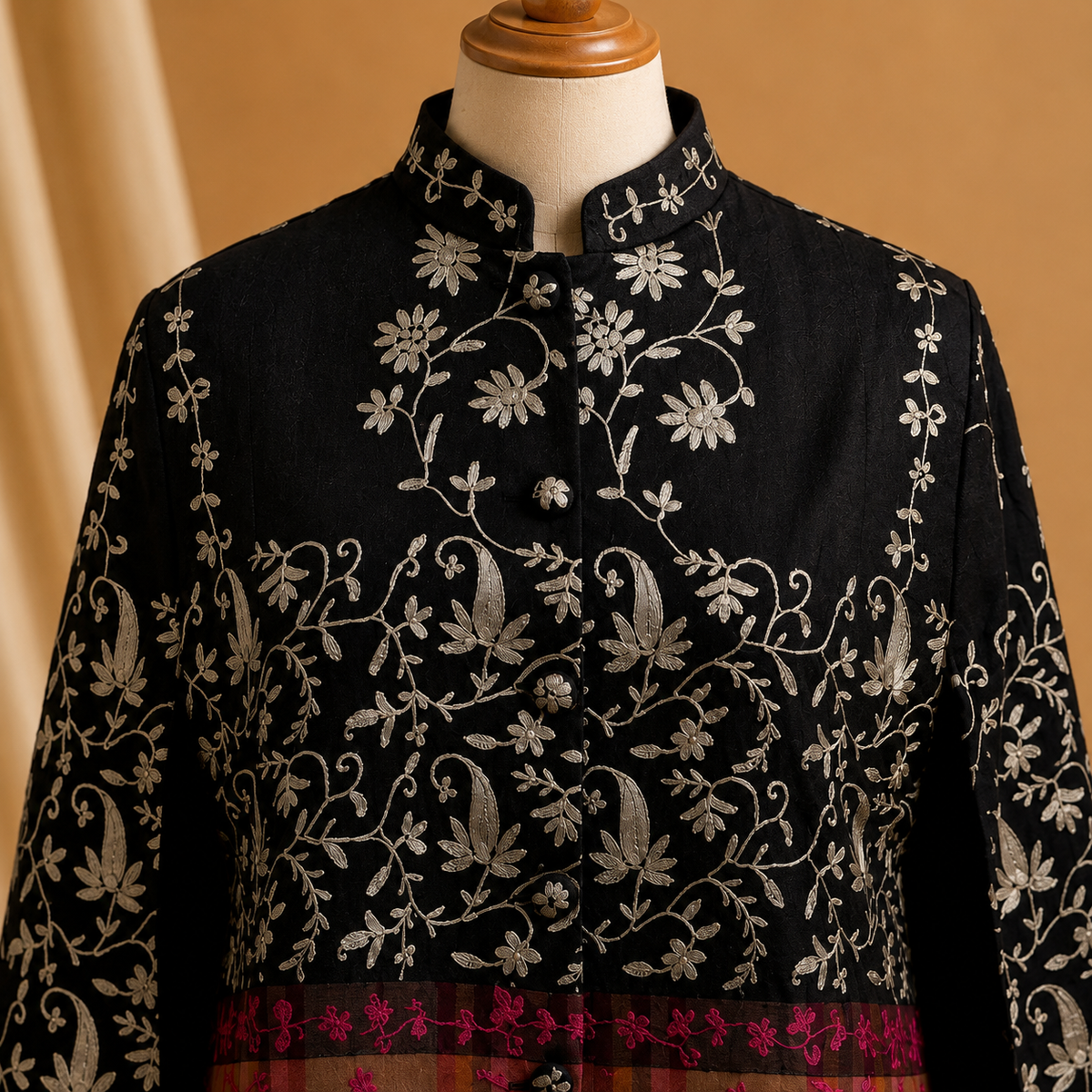 Kashmiri ari cape coat