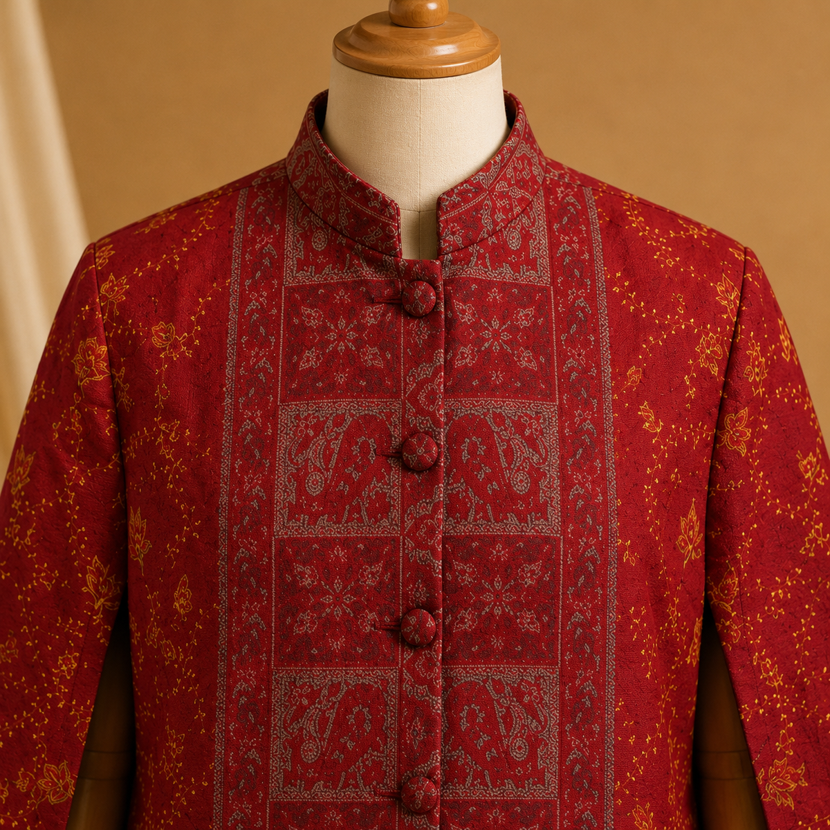 Kashmiri ari cape coat