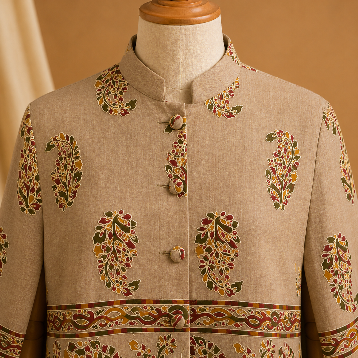 Kashmiri ari cape coat