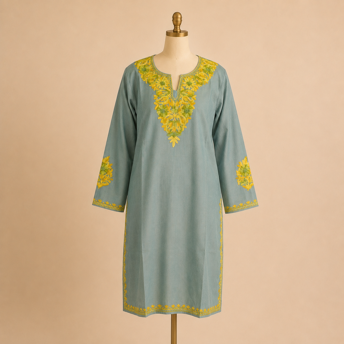 Kashmiri ari embroidered kurti