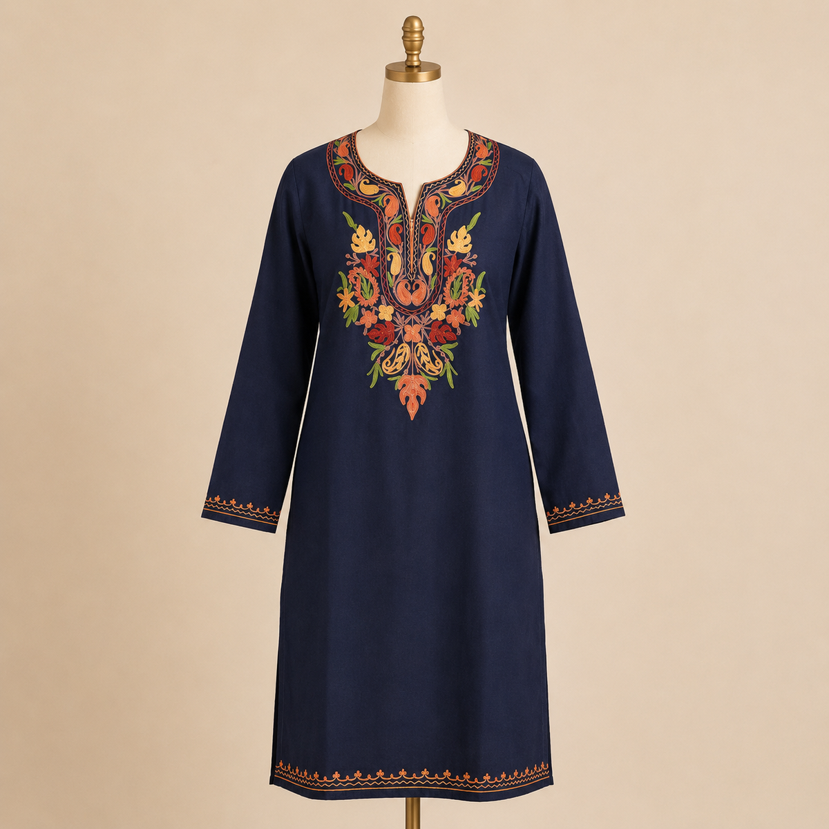 Kashmiri ari embroidered kurti
