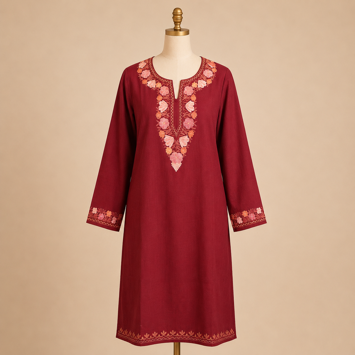 Kashmiri ari embroidered kurti