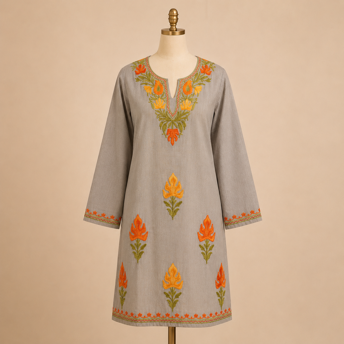 Kashmiri ari embroidered kurti