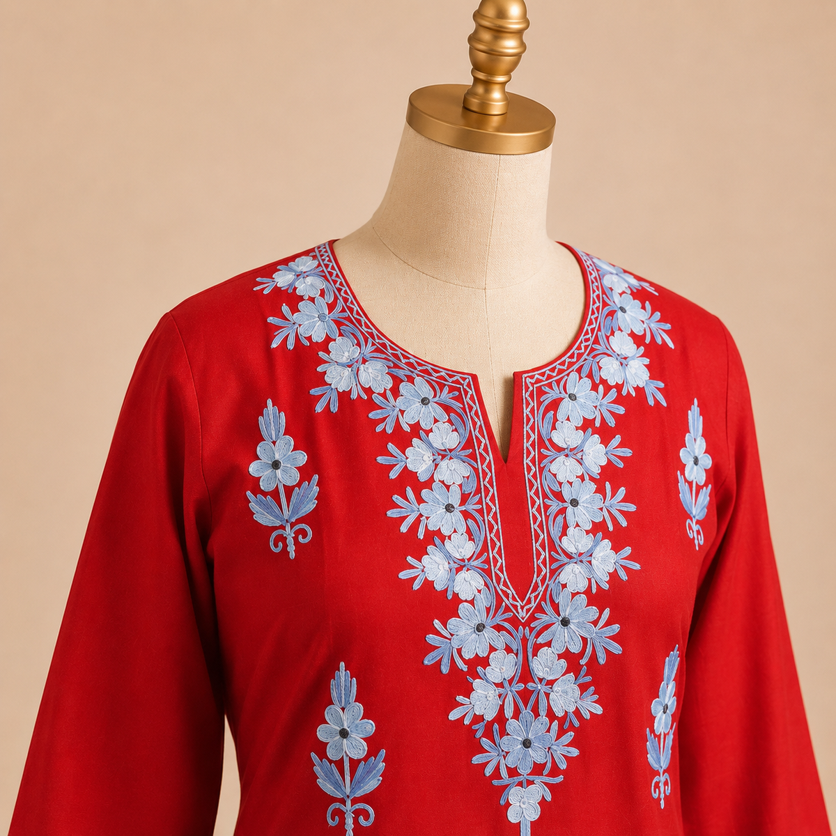 Kashmiri ari embroidered kurti